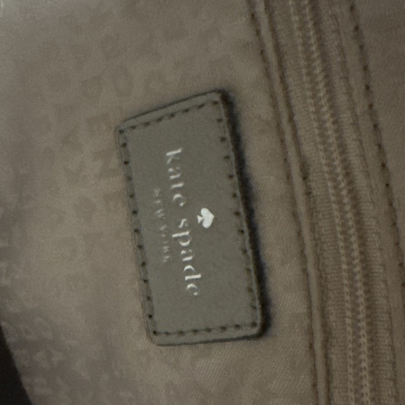 Kate Spade Purse Carli Grove Street Gray Leather Satchel Convertible Crossbody - Picture 7 of 9